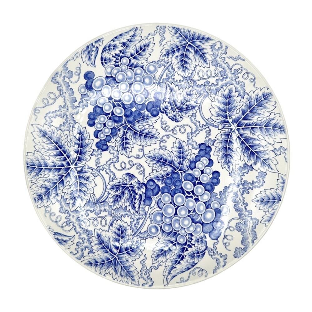 Vintage Spode Blue Room Collection Grapes Plate Platter 11.5" with Box